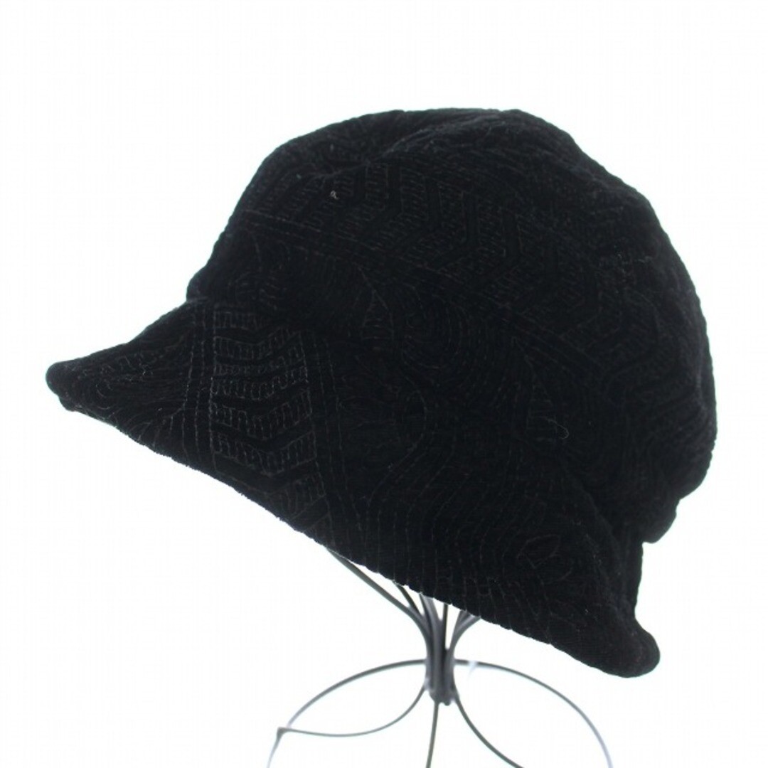 Maxine Maxim Hat Padded Corduroy Embroidered Black KU Used Maxine Maxim Hat Padded Corduroy Embroidered Black KU Used