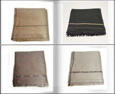 100 WOOL AFGHAN PATOO HANDMADE WARM SOLID PASHTUN SHAWL SCARF WRAP MENS WOMENS