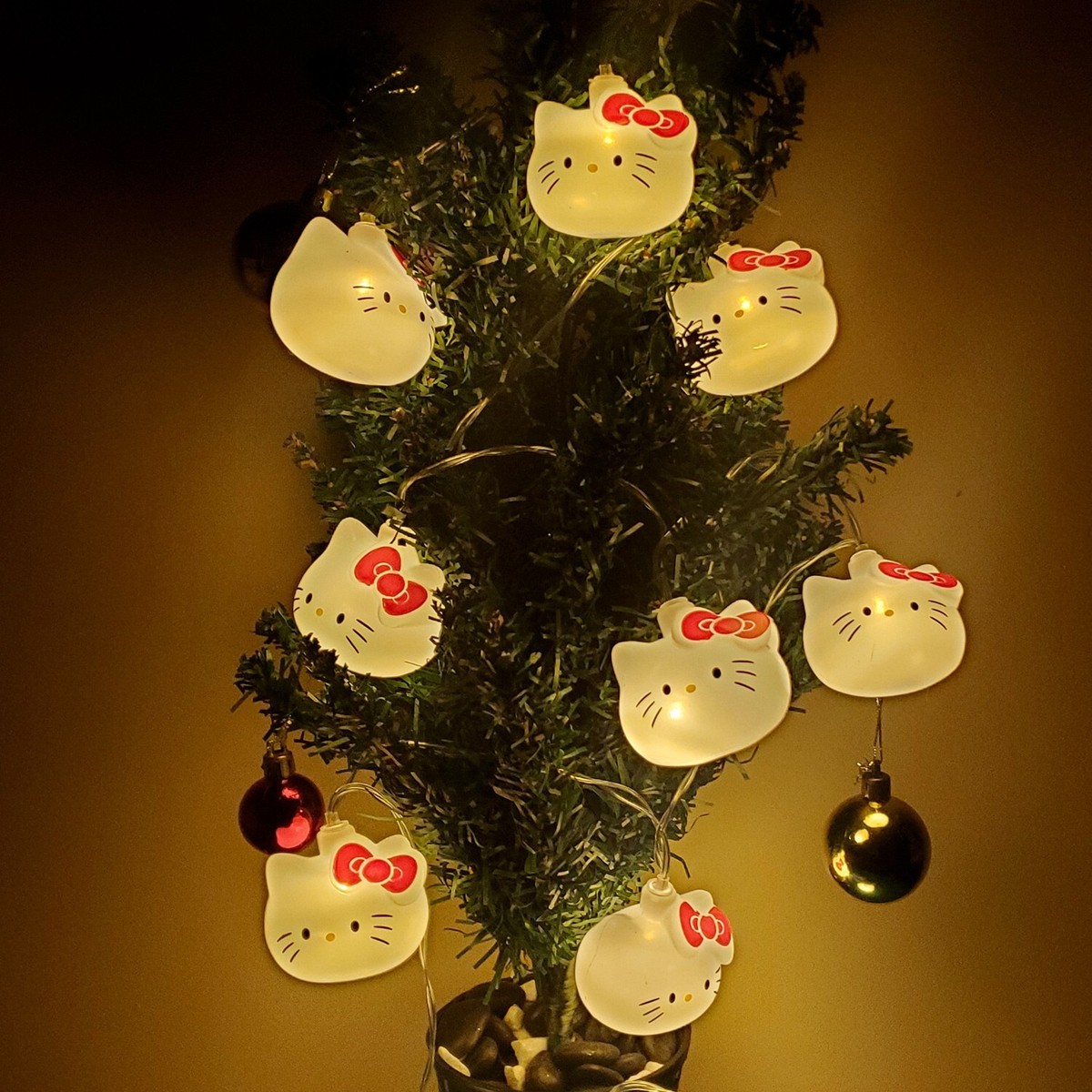 Hello Kitty Christmas lights 🎀 10 Christmas tree rope string