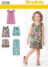 Simplicity Sewing Pattern 2238 Childs Dress Skirt Top Pants Size 3-8 UNCUT