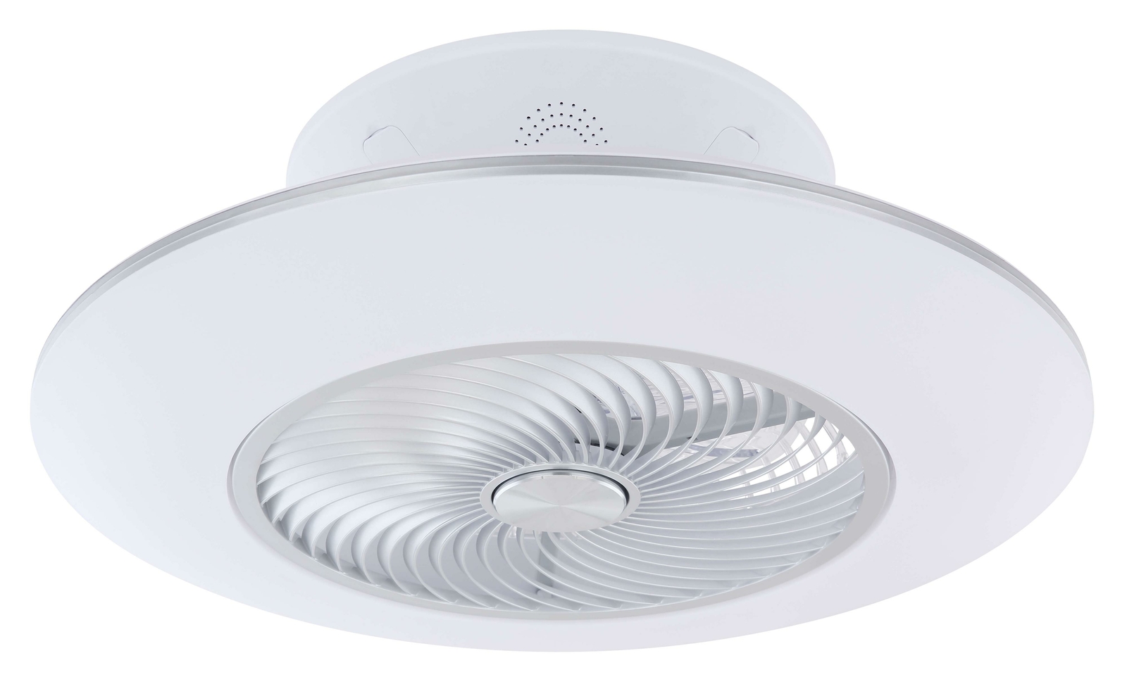 Flush mount ceiling fan with LED lamp and remote Kello White 58 cm 23""