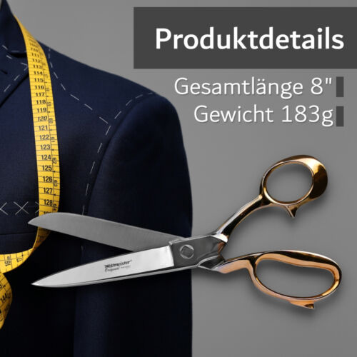 WELTMEISTER Solingen Germany Schneiderschere (vergoldet) 7" - 10", Stoffschere - Bild 6 von 25