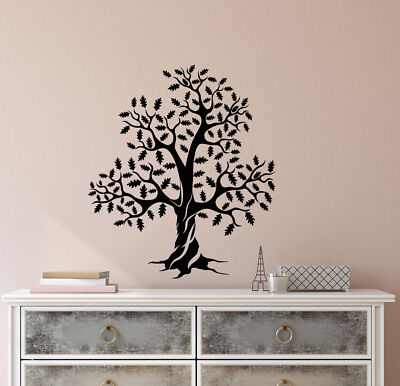 Vinyl Wall Decal Oak Forest Tree Leaves Nature Stickers (2321ig) | eBay