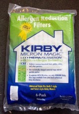 Kirby Micron Magic F  Twist Style Vacuum Bags 6 Pack  Belt
