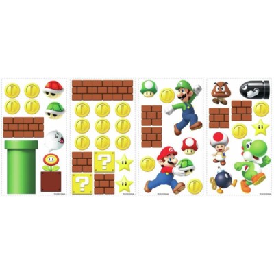 RMK2351SCS Nintendo New Super Mario Bros Build a Scene Peel and Stick Wall Decal