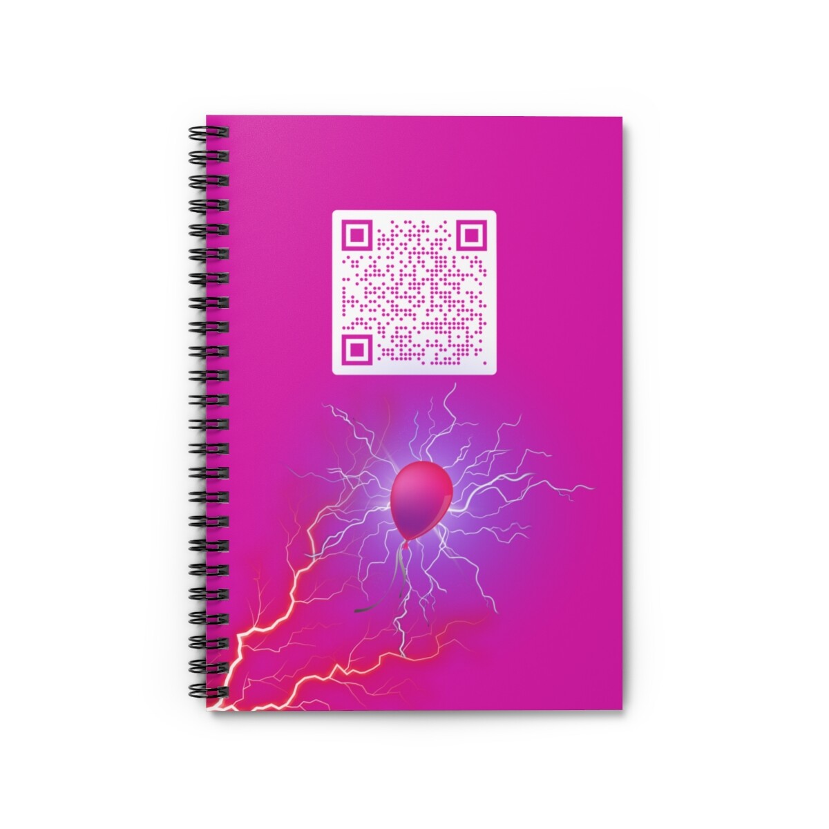 Crypto Rabbit Hole red ballon Spiral Notebook - Ruled Line