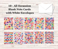 10 - Blank Note Cards with Envelopes - All Occasion #023