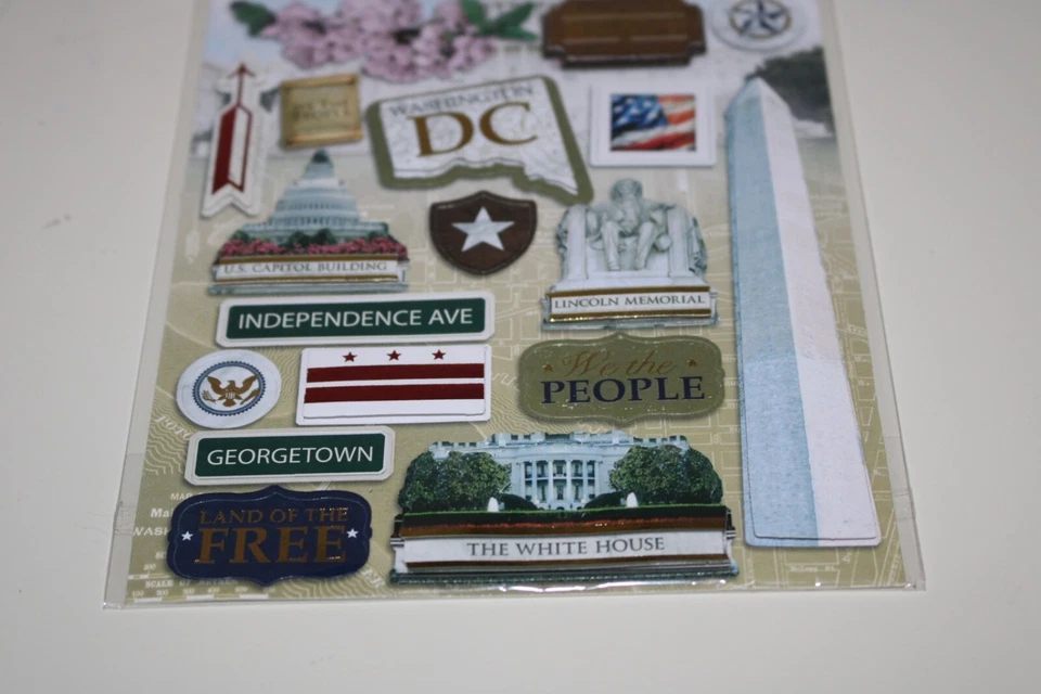 Pegatinas 3D Casa de Papel Washington DC Monumentos del Capitolio Casa Blanca Álbum de recortes Foto 4 de 4