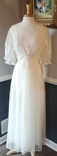Vintage Val Mode 2 Piece Chiffon Cream Nightgown Fairy Size Medium NWT