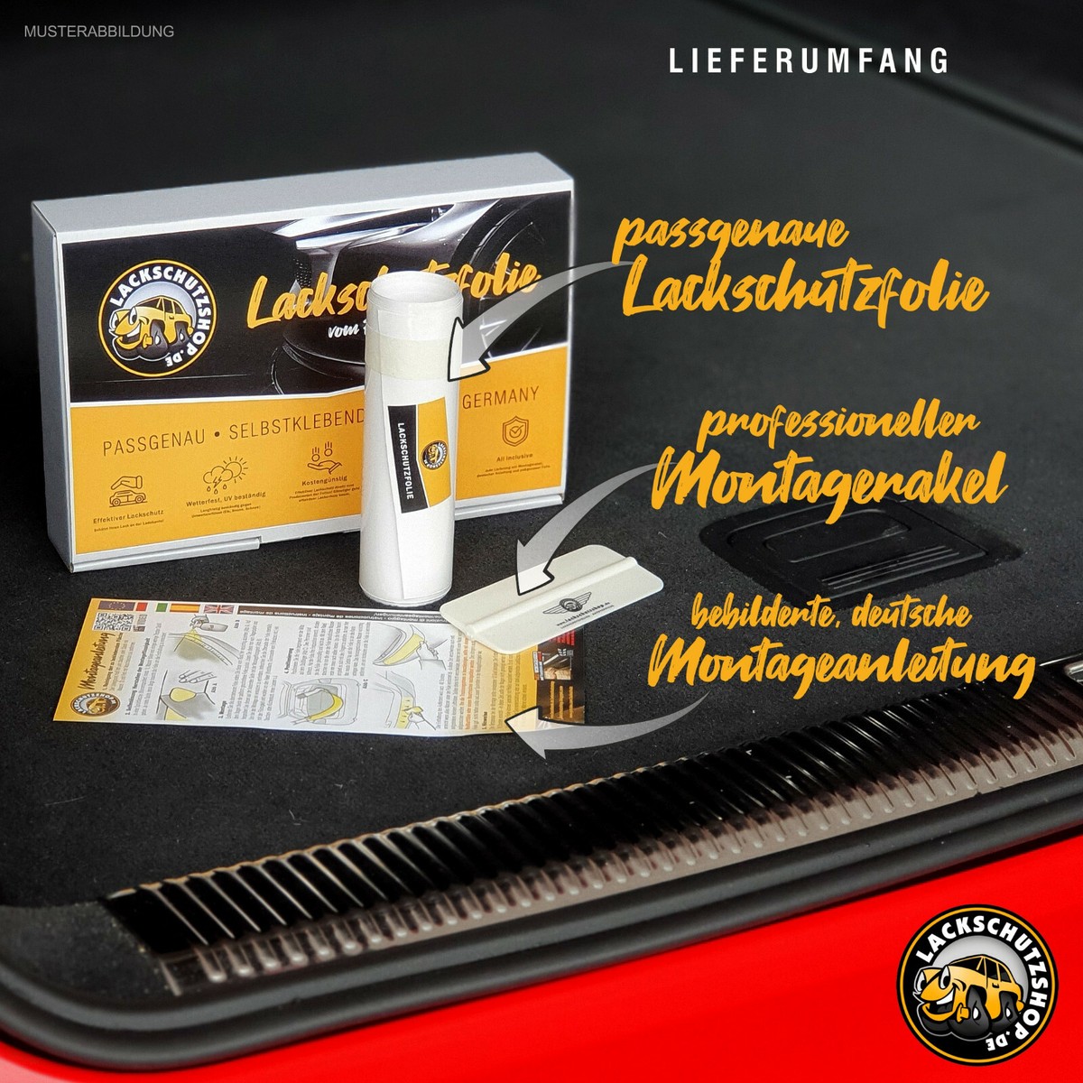 Luxshield Ladekantenschutz Folie Für Peugeot 208 5-Türer I I 2012-2019 - Stoßstangenschutz, Kratzschutz, Lackschutzfolie - Transparent