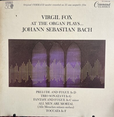 Virgil Fox At The Organ Plays Bach   ABC Command CC 11022 SD Vinyl Record LP NM