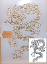 Dragon stencil Airbrush art stencil Artists eastern dragon template