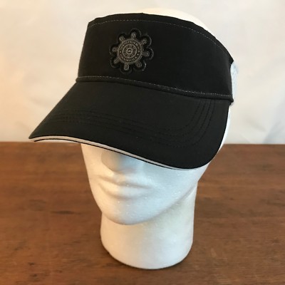 North Palm Beach Florida Black Cotton Adjustable Visor Hat CH13