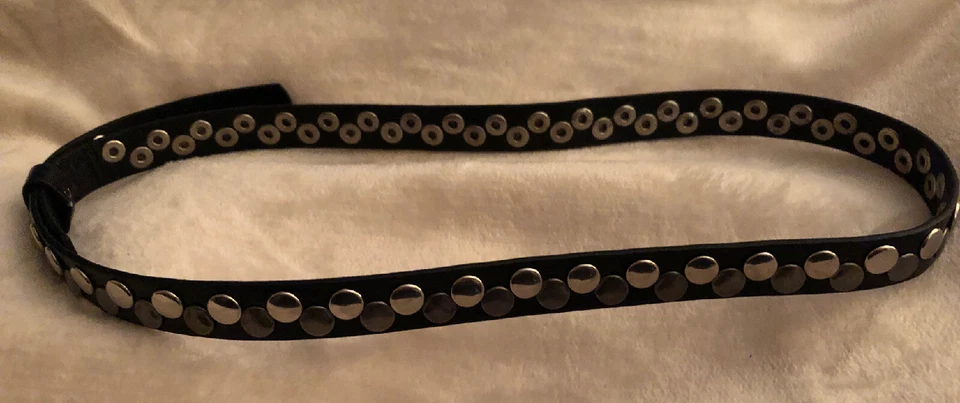 ¡NUEVO! Western Hatband - Black Tachoned Hatband - Plateado y Bronce Tachuelas Foto 3 de 4