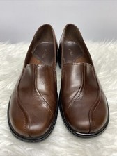 Clarks Women's Brown Leather Loafers 70423 US Size 8 M