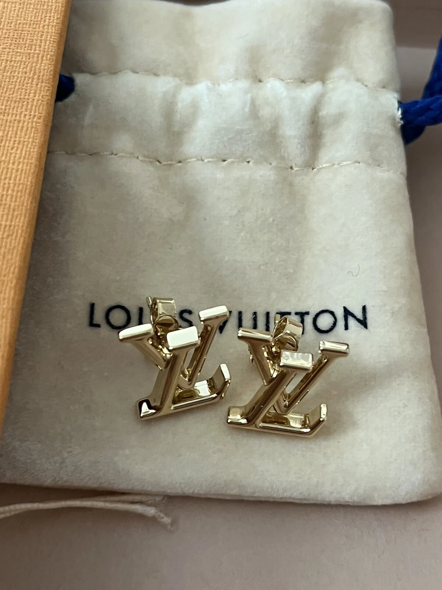 Louis Vuitton Earrings LV Iconic Earrings New With Box Receipt Gold Color  Small