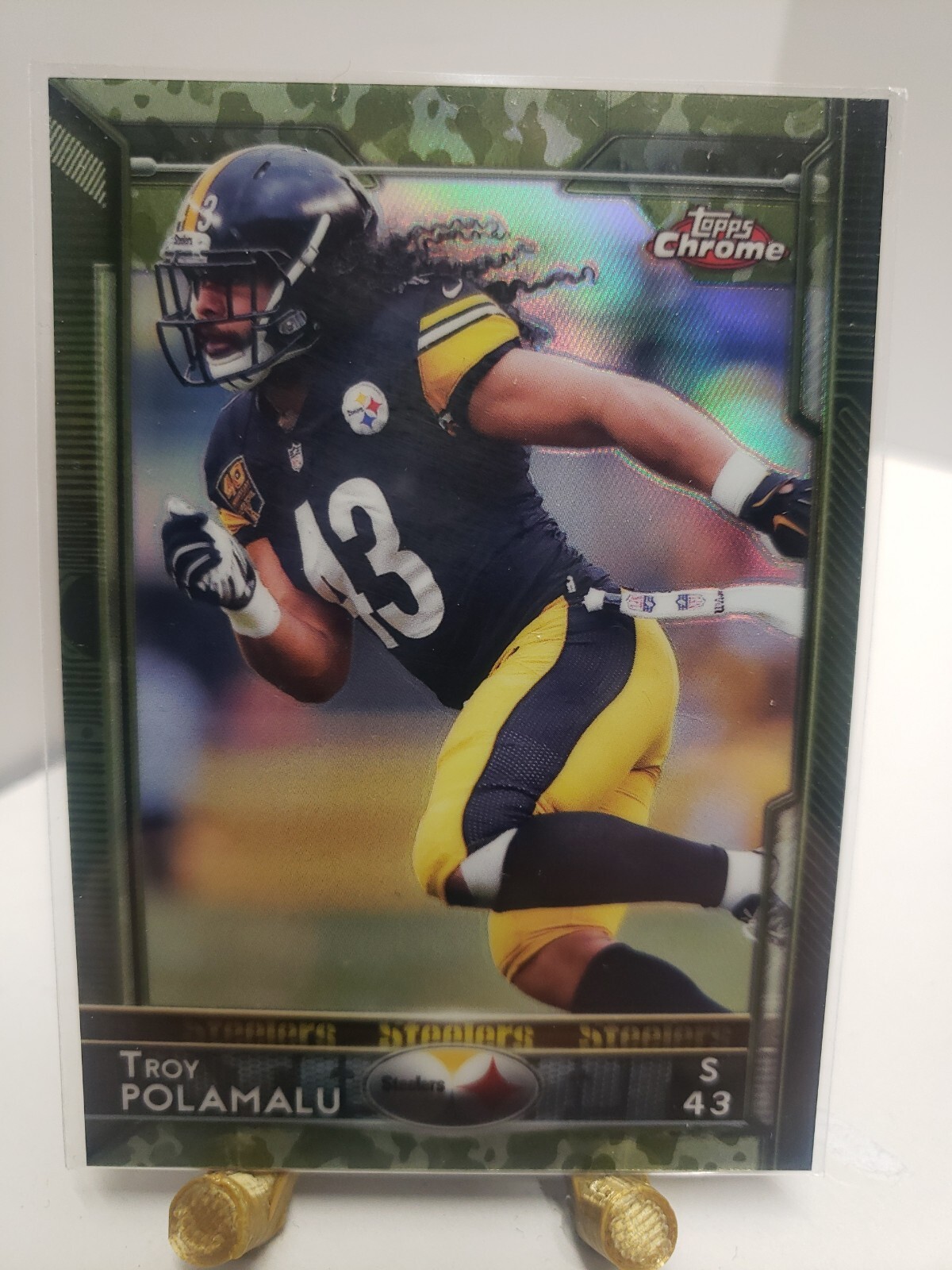 2012 Topps Chrome Troy Polamalu Camo Refractor #70 SP  143/499 🔥
