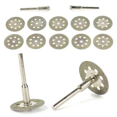 10PCS Diamond Cutting Discs Wheel Blades Set+Drill Bit For Dremel Rotary Tool