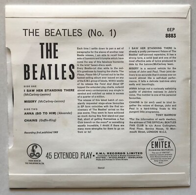 The Beatles - No. 1 - 1963 - 45 RPM w/ Pic Sleeve - MONO The Beatles - No. 1 - 1963 - 45 RPM w/ Pic Sleeve - MONO