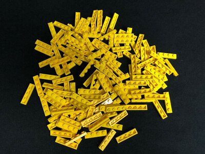 Lego 150x Plate 1x4 Plättchen 3710 gelb gebraucht yellow used