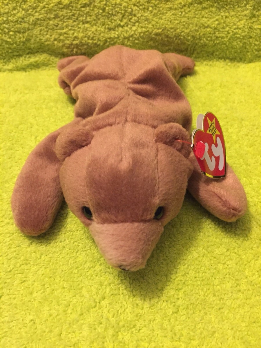 Ty Cubbie Beanie Baby 1993 With PVC pellets Errors On Swing Tag