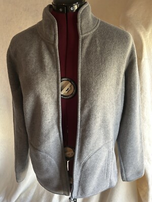 womens activewear brushed fleece jacket ''SJB Active'' Sz M/M NWOT gary w/lt.pink