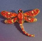 BROOCH 'RED   DRAGONFLY'