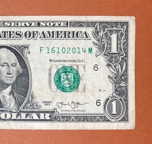 16 October 2014 (F 16102014 M) Birthday Note $1 One Dollar Bill - 第 1/3 張圖片