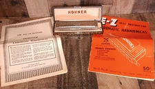 Vintage Hohner The 64 Chromonica 4 Octaves Professional Model w/Case Books NICE!