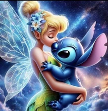 5D DIY Diamond Art Painting, Embroidery Kit Craft Tinker Bell w/Stitch