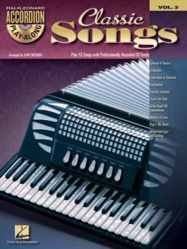 Classic Songs Sheet Music Accordion Play-Along Book and CD NEW 000701707 - Picture 1 of 1