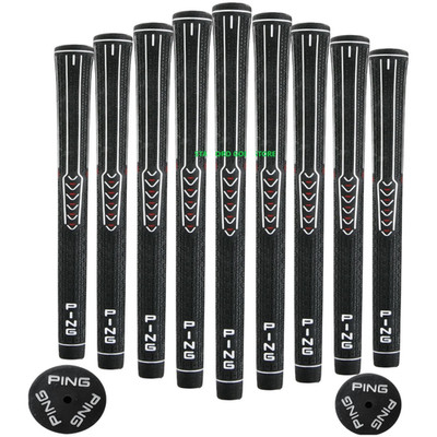 Ping ID-8 Golf Club Grips Bundle Set Standard .600 Core Ribbed Black White