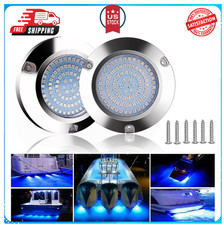 90led Boat Marine Led Underwater Lights,Stainless Steel IP68 Waterproof Blue