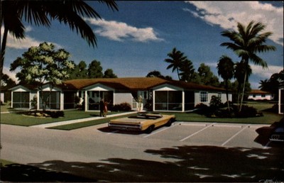 Delray Beach Florida High Point condominium artist rendering built 197s postcard