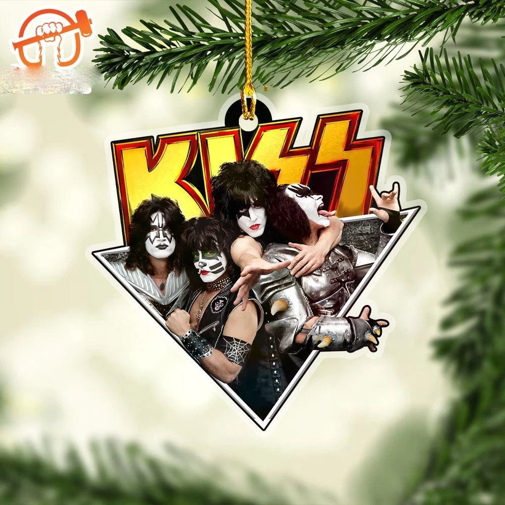 Kiss Band Clear 1-sided Acrylic Car Ornament Christmas Ornament