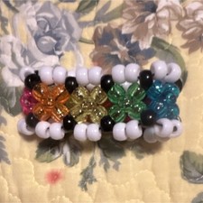 Rainbow x base Kandi cuff 