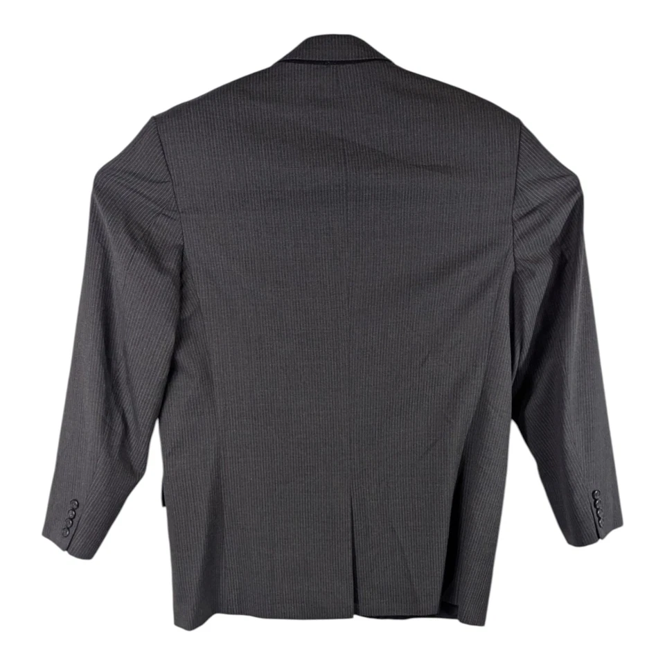 Calça Jaqueta Calvin Klein Masculina Tamanho XL Cinza Listrada Lã 2 Botões 38x32 - Imagem 3 de 4