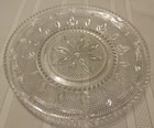 Vintage "Heritage" Clear Federal Glass 11.5" Serving Platter or Cake Plate  EUC!