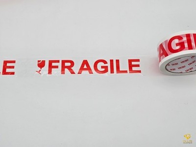 3 Rollen Paketband Fragile Zerbrechlich 66m PP Acryl Klebeband Versandband NEU