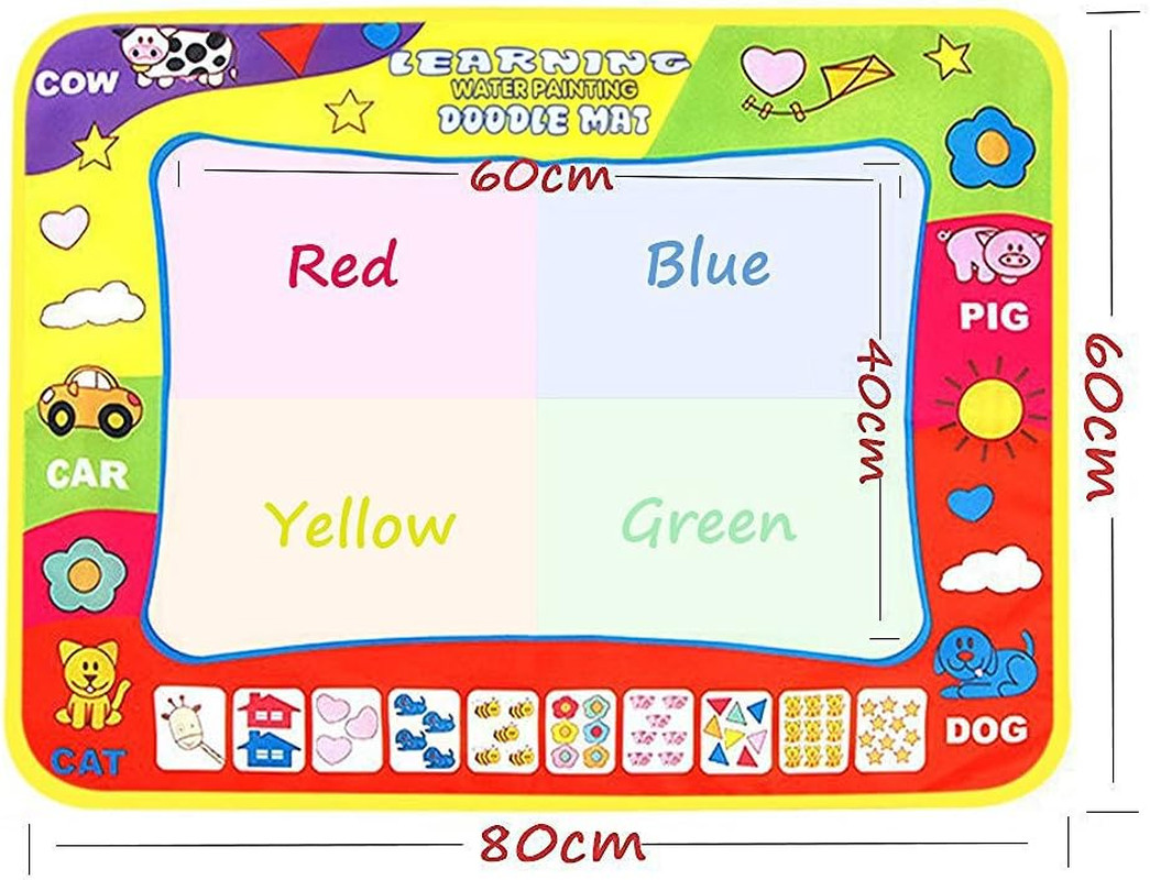 Magic Drawing Mat/Water Doodle Mats(31.4in x 23.6in) with 4 Color,Reusable Co...