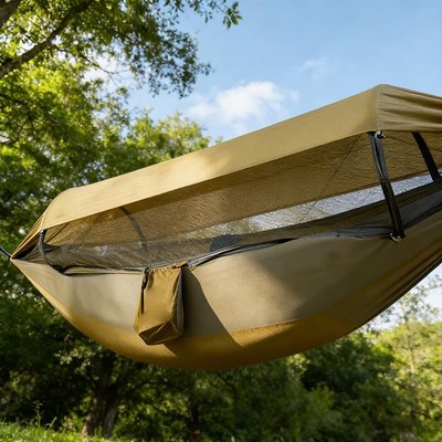 Hammock Tent With Mosquito Net And Rain Fly For 1/2 Preson Hiking Camping 330LBS