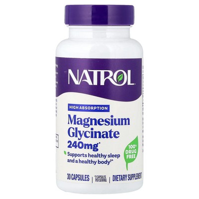 Magnesium Glycinate, High Absorption, 30 Capsules (120 mg per Capsule)