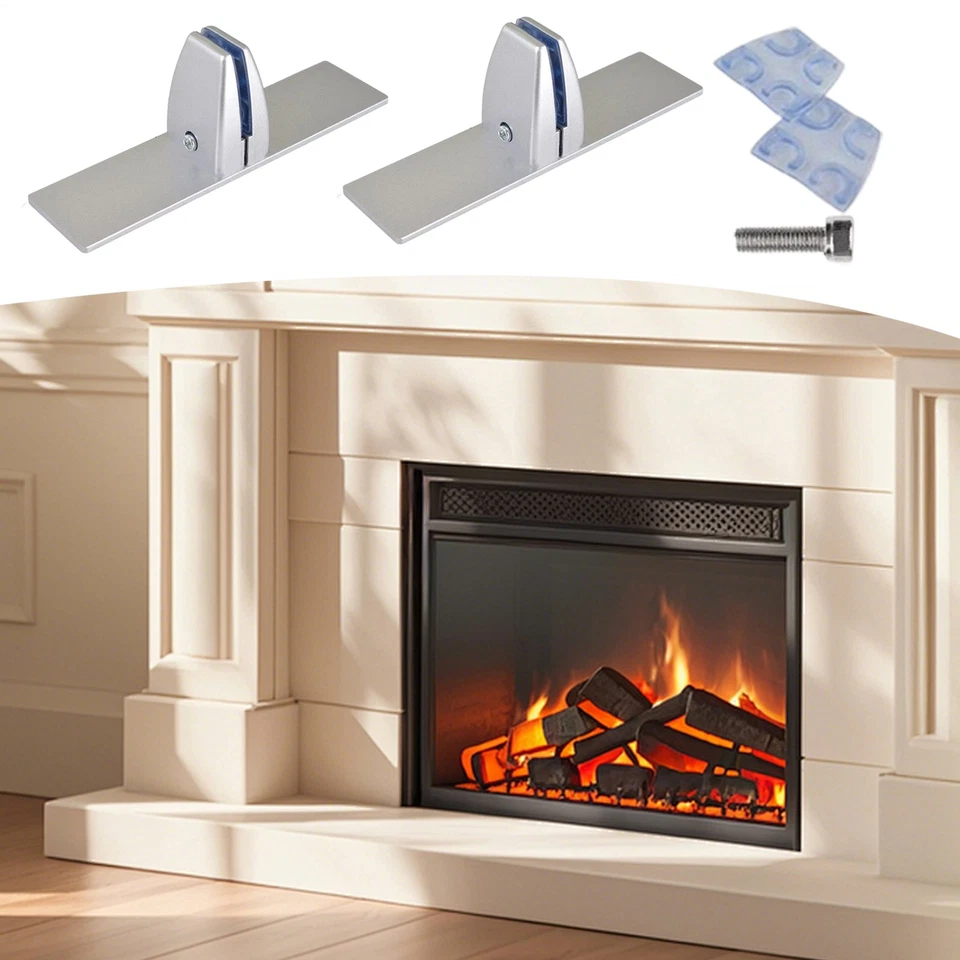 Soporte Pantalla Chimenea Soportes Pies 2 Piezas Accesorio Resistente Foto 3 de 4