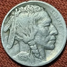 ⭐ 1915 S Buffalo Nickel 5C Nickel Coin VF/XF Details Low Mintage Scarce Date