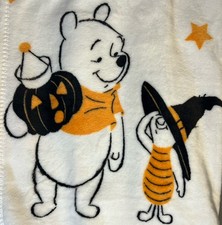 Disney Winnie the Pooh Plush Halloween Boo Crew Throw Blanket 50 X 70 NWT