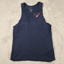 Nike AeroSwift Dri-Fit ADV Slim Fit Men's Small Blue Performance Running Singlet