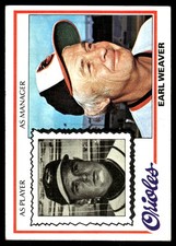 Earl Weaver 1978 Topps #211 Orioles MLB READ FREE SHIPPING AutographDen