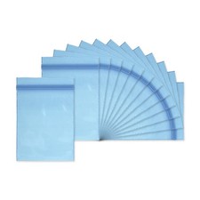 100pcs 1.6"x2.4" Anti-Static Seal Top Plastic Bag Reclosable Poly Bags Blue