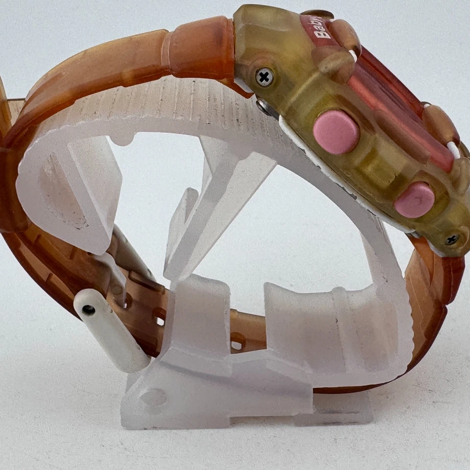 Relógio cronógrafo alarme digital CASIO Baby-G BG-154 feminino menino 100m rosa nova bateria - Imagem 3 de 4