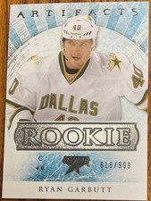 2012-13 Artifacts Rookie RC Ryan Garbutt #168 Dallas Stars #’d 618/999